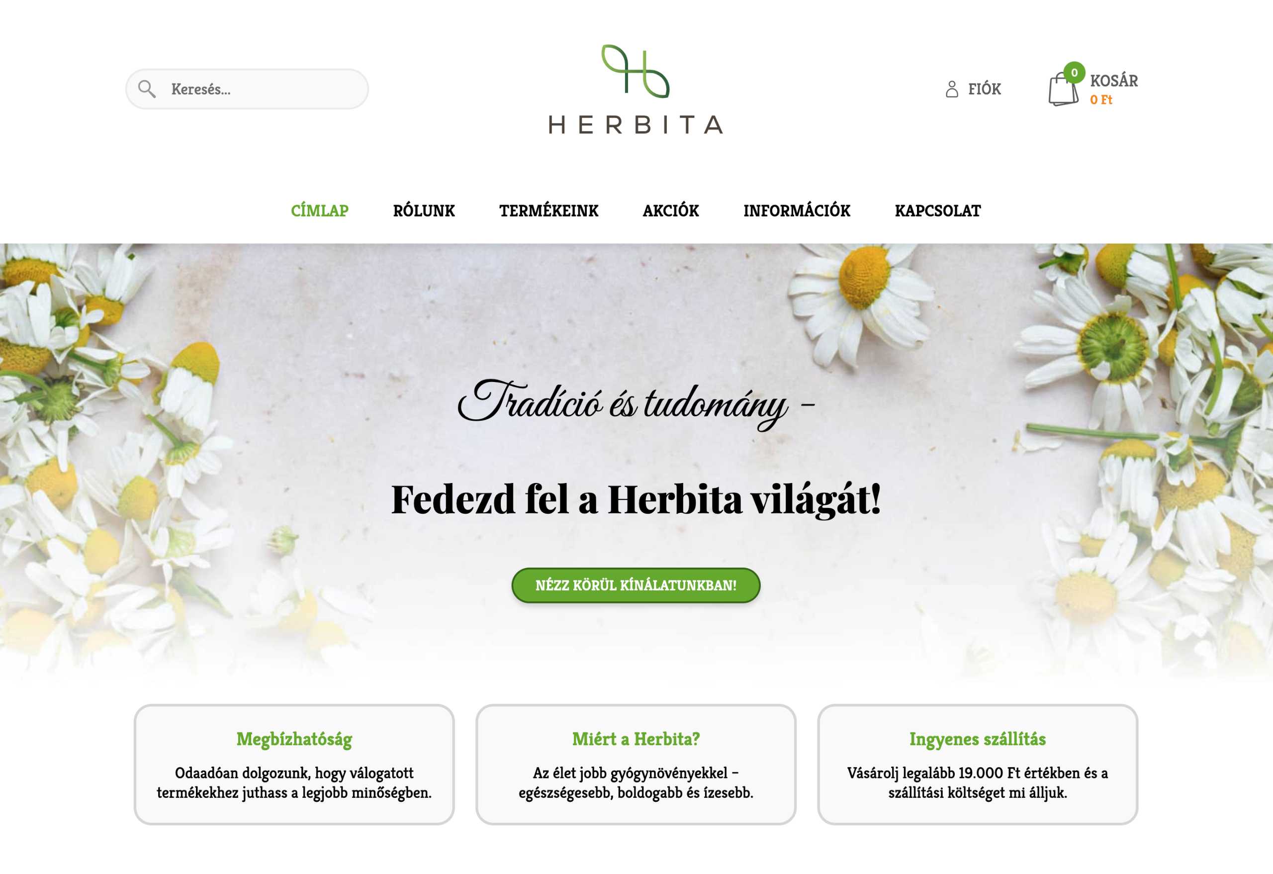 Herbita - Webáruház megnyitása